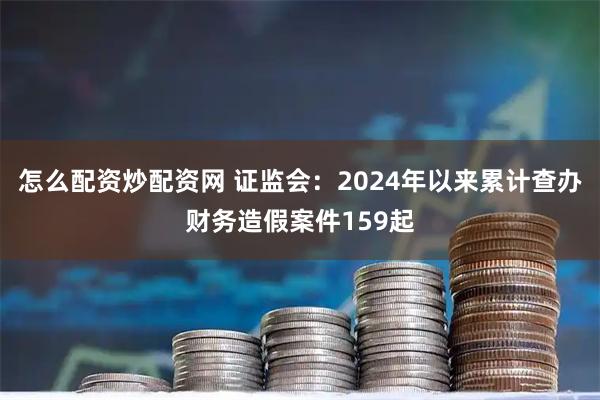 怎么配资炒配资网 证监会：2024年以来累计查办财务造假案件159起