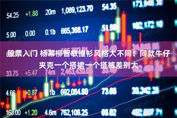 股票入门 杨幂柳智敏撞衫风格大不同！同款牛仔夹克一个搭裙一个搭裤差别大